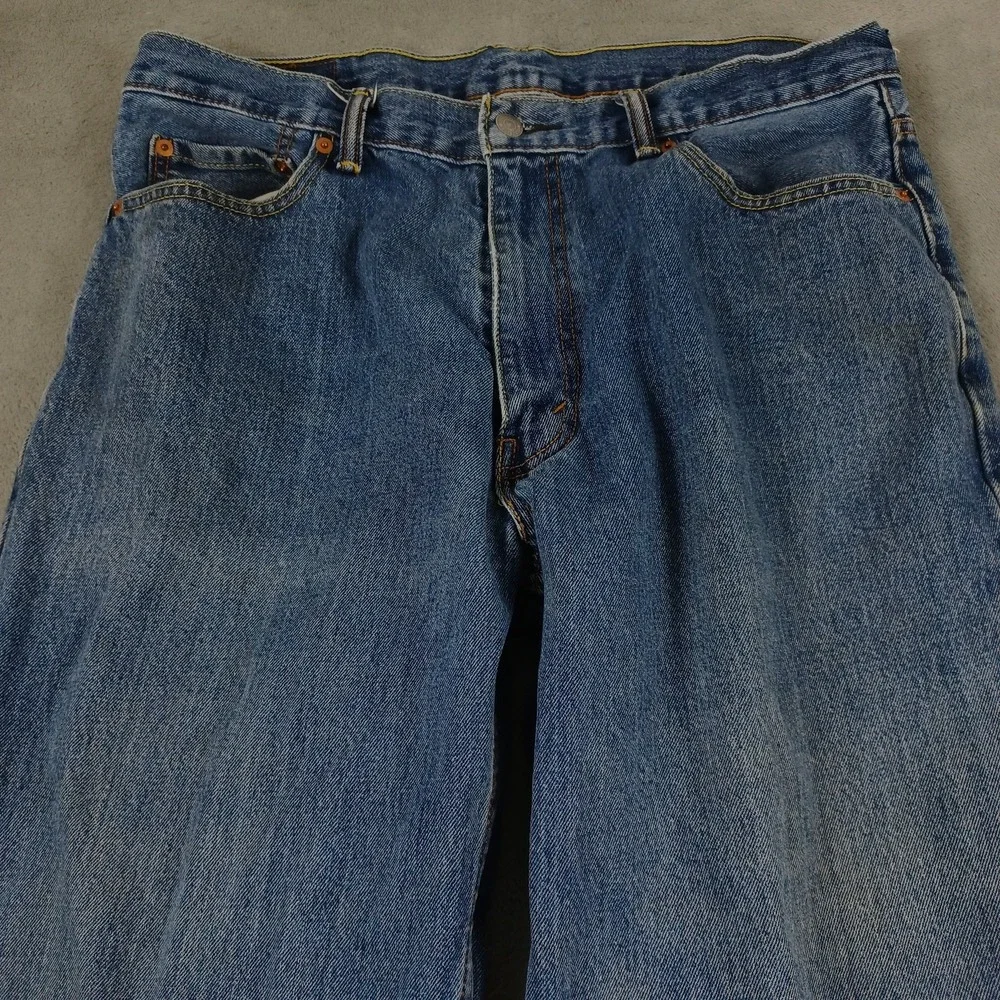 Levis 550 Jeans Mens 36x32 Blue Relaxed Fit Straight Leg Denim Classic Y2K Style